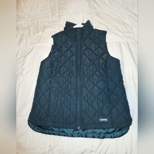 Lands' End Green Quilted Vest